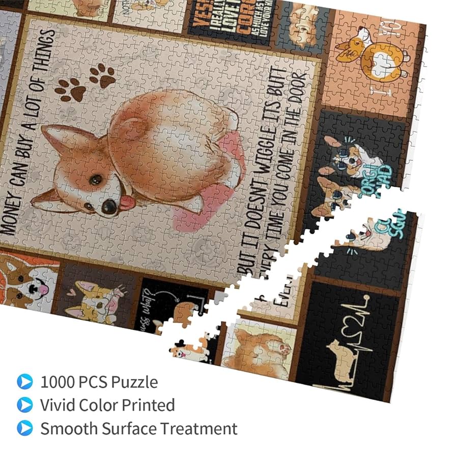 新品未使用、未開封です。 コーギーのジグゾーパズルとフレーム付きです。 Amazon | JCXOZ 犬コーギージグソーパズルペットシリーズ300/500